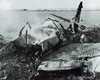 Сгоревший Me-262 оберста Йоханнеса Штайнхофа. 18.04.1945 г., Мюнхен-Райм (Munchen-Reim).